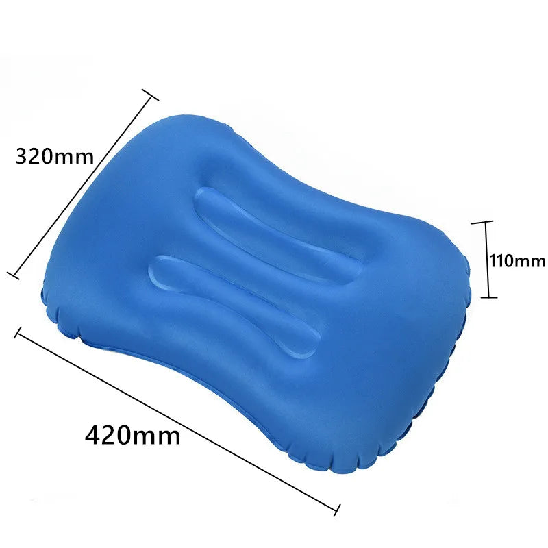 Outdoor Camping Portable Ultralight Inflatable Compressible Neck Lumbar Sleeping Pillow