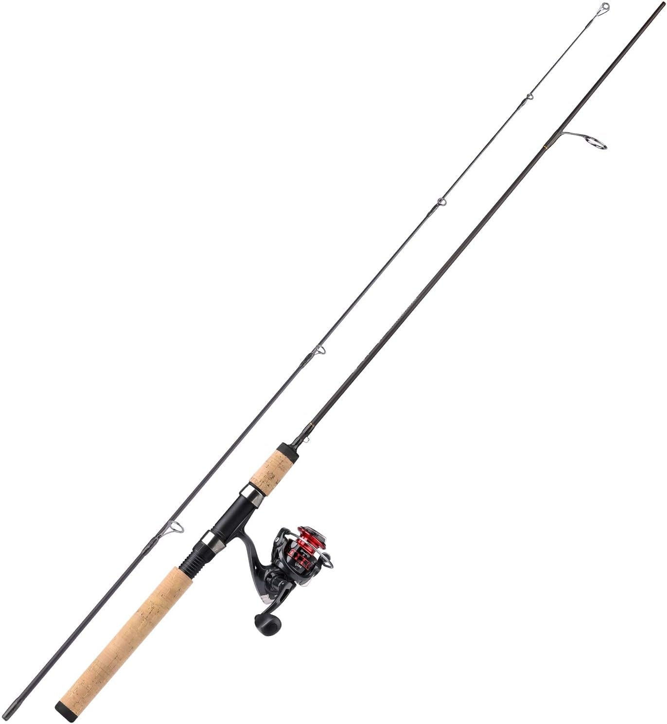 Fishing Rod and Reel Combos,Graphite Blank Rods,Stainless Steel Guides,2 Piece Spinning Rod Travel 500 Size Spinning Fishing Reel.