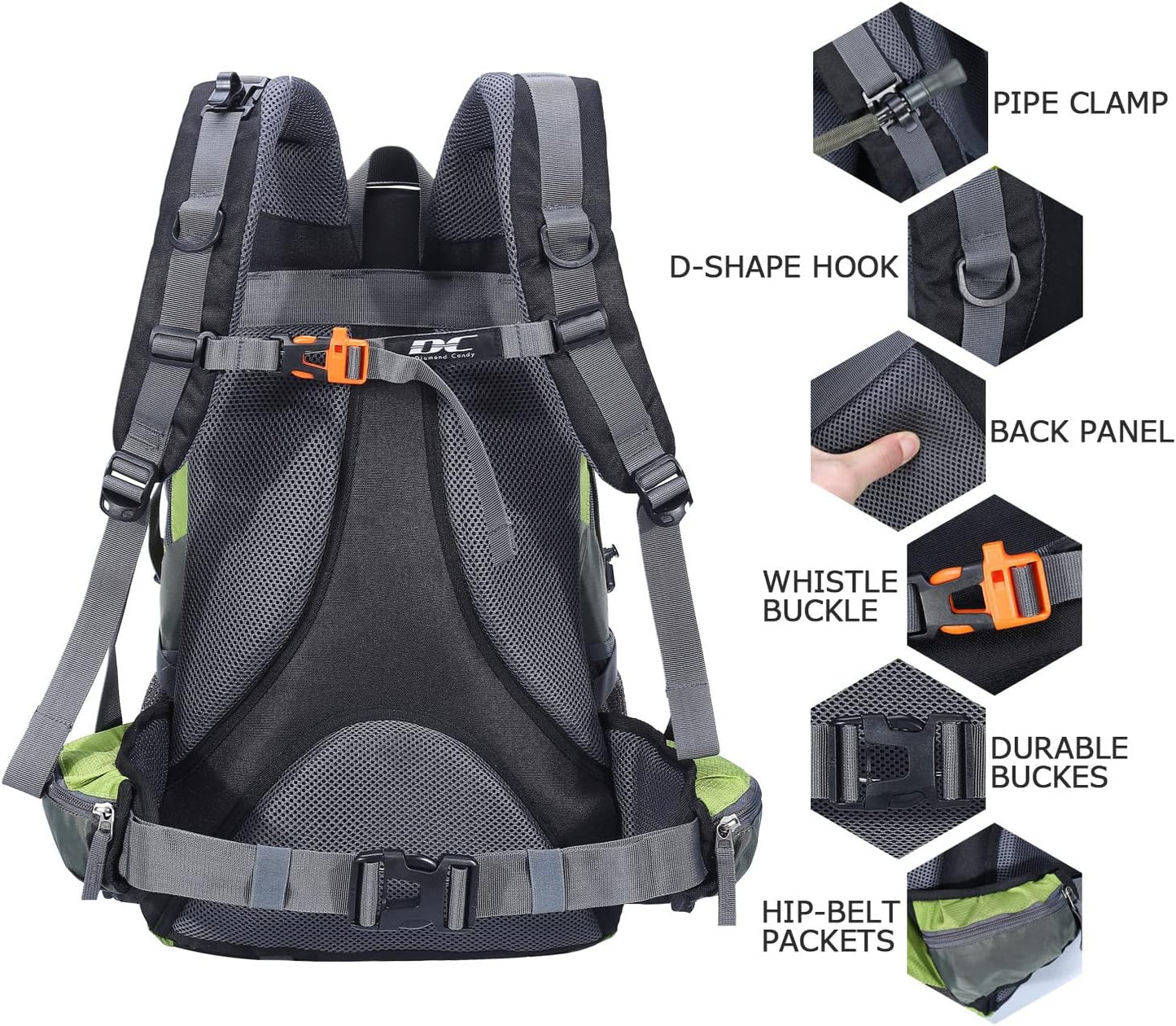 "Ultimate Adventure Companion: Durable Waterproof Hiking Backpack - Ideal for Men and Women, Perfect Lightweight Day Pack for Travel and Camping"