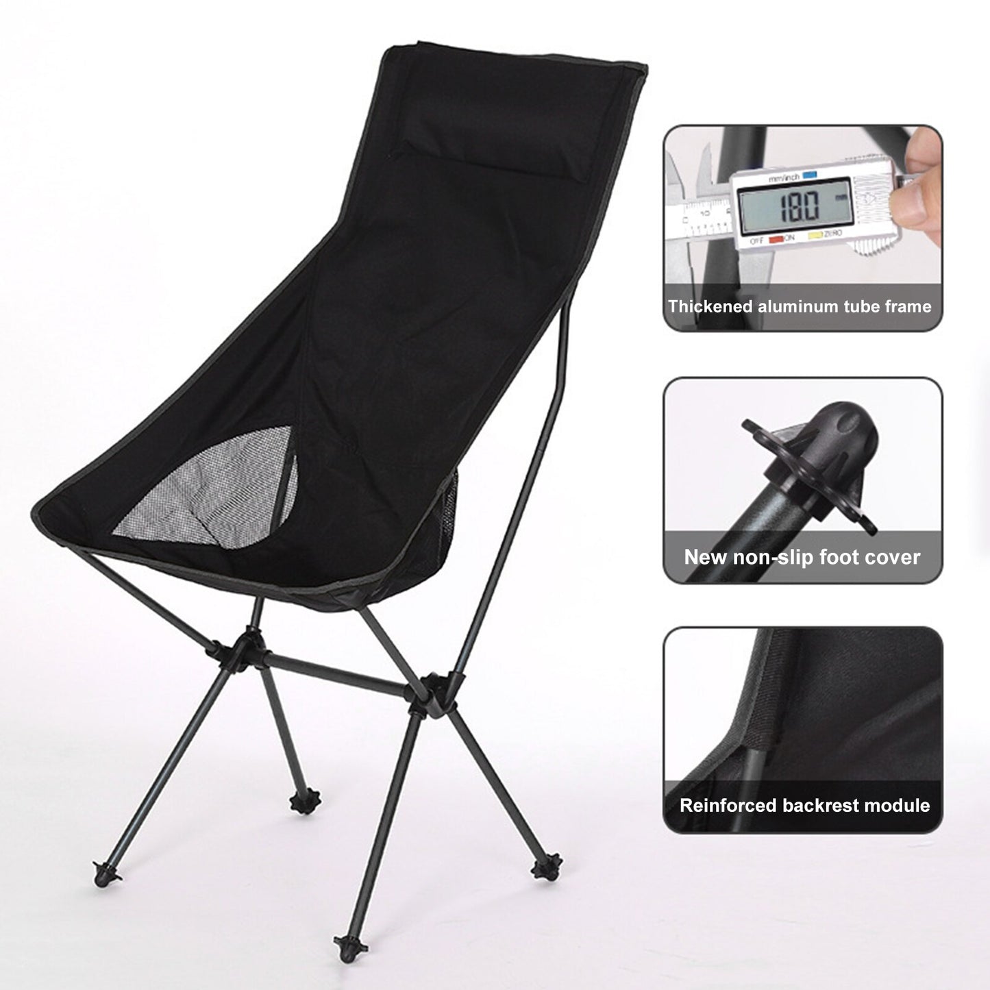 "Ultimate Outdoor Adventure Chair: Ultralight, Compact, and Strong - Perfect for Camping, Fishing, BBQ, Hiking, and Beach!"