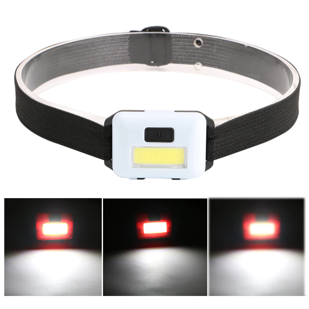 Mini COB LED Camping Light Headlight Waterproof 3 Modes Outdoor Cycling Headlamp Fishing Flashlight Head Torch Tourism Equipment