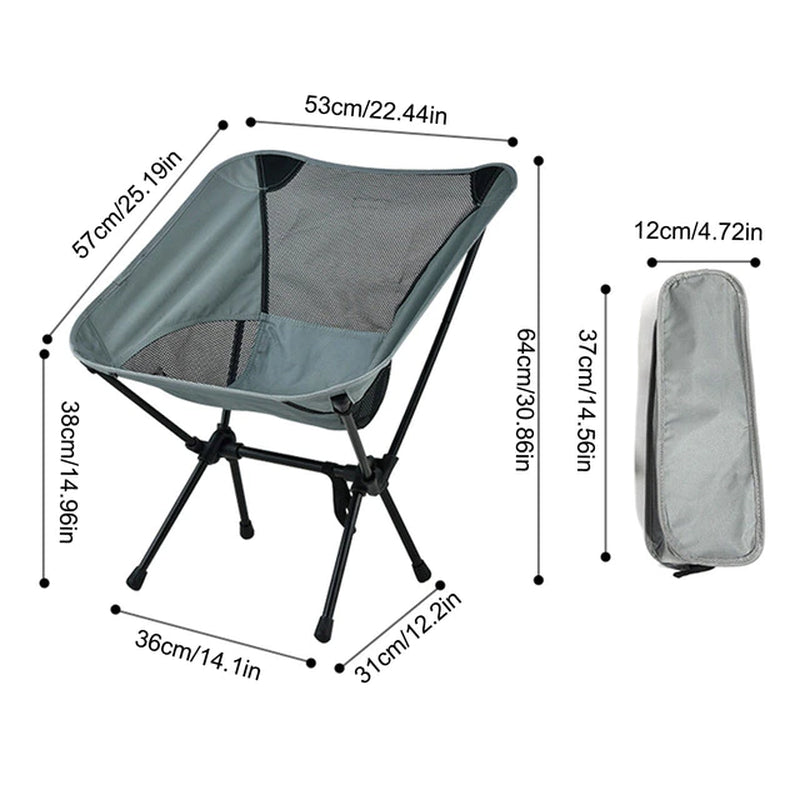 "Ultimate Outdoor Adventure Chair: Ultralight, Compact, and Strong - Perfect for Camping, Fishing, BBQ, Hiking, and Beach!"