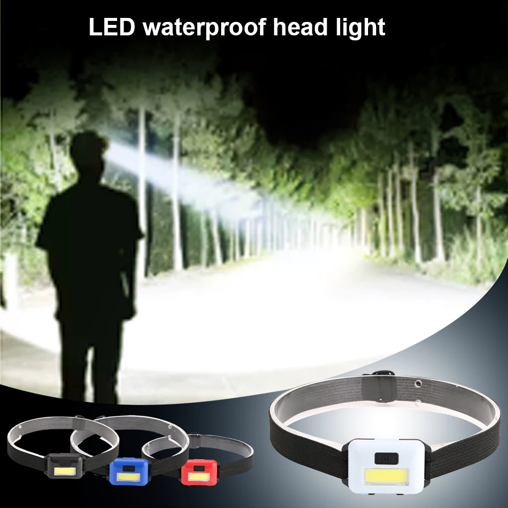 Mini COB LED Camping Light Headlight Waterproof 3 Modes Outdoor Cycling Headlamp Fishing Flashlight Head Torch Tourism Equipment