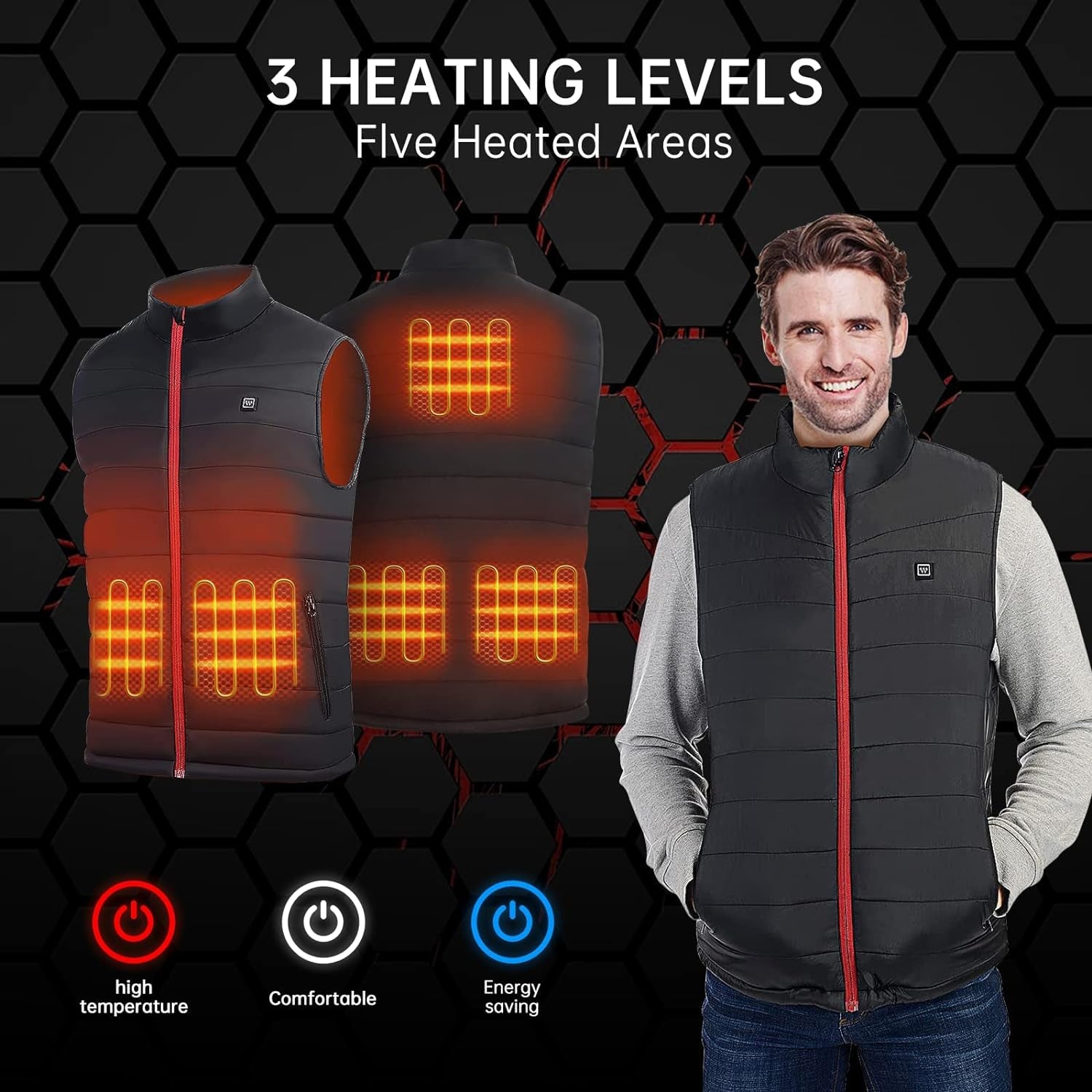 "Stay Warm and Cozy in Style with Our Electric Heated Vest - Perfect for Outdoor Adventures!"