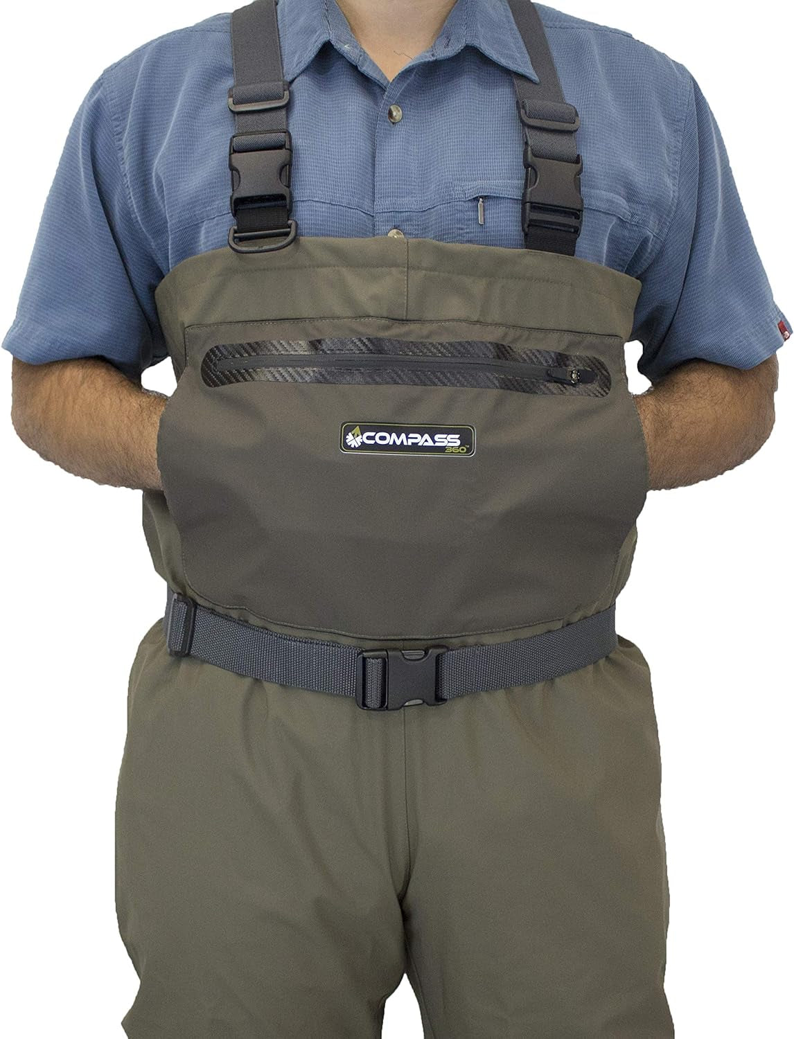 Fly Fishing Waterproof Deadfall Stocking Foot Breathable Chest Wader for Adults (Regular & Stout Sizing)