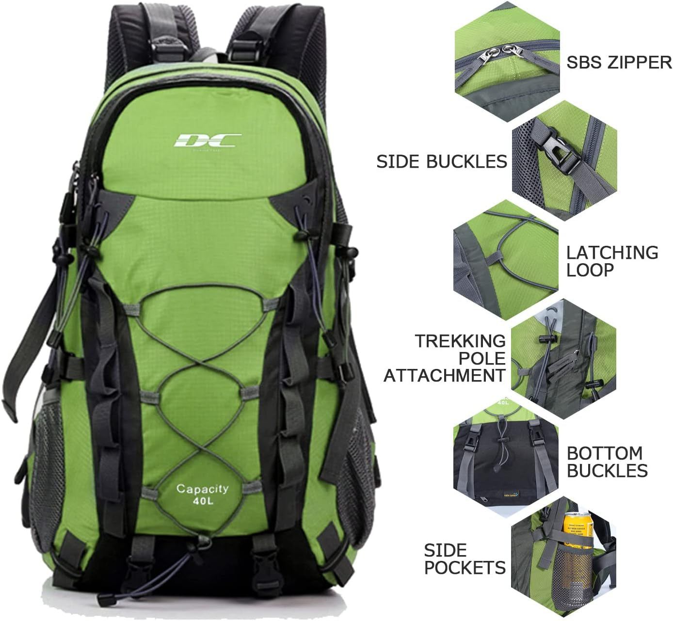 "Ultimate Adventure Companion: Durable Waterproof Hiking Backpack - Ideal for Men and Women, Perfect Lightweight Day Pack for Travel and Camping"