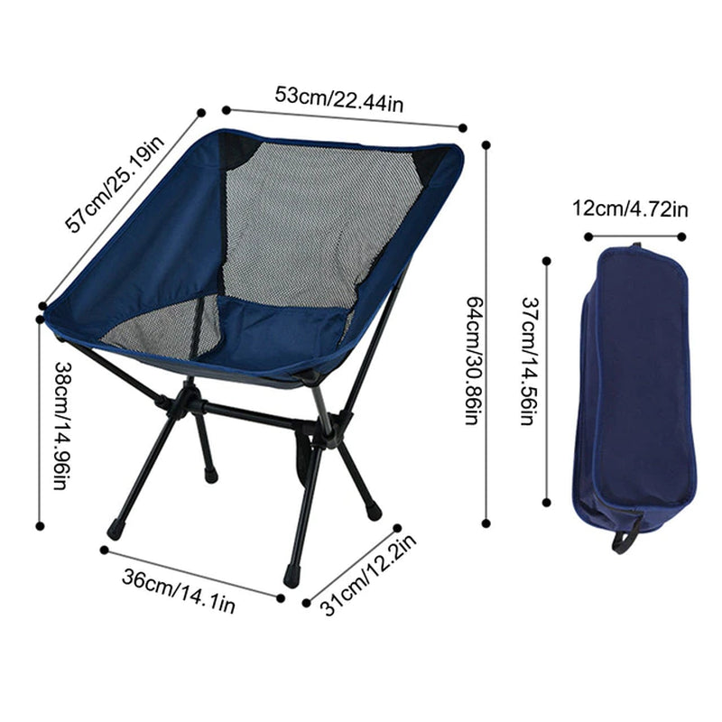 "Ultimate Outdoor Adventure Chair: Ultralight, Compact, and Strong - Perfect for Camping, Fishing, BBQ, Hiking, and Beach!"