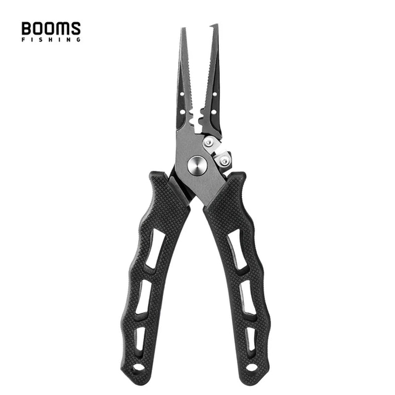 F07 Stainless Steel Fishing Pliers Braid Line Cutters Crimper Hook Remover Saltwater Resistant Fishing Gear Tool