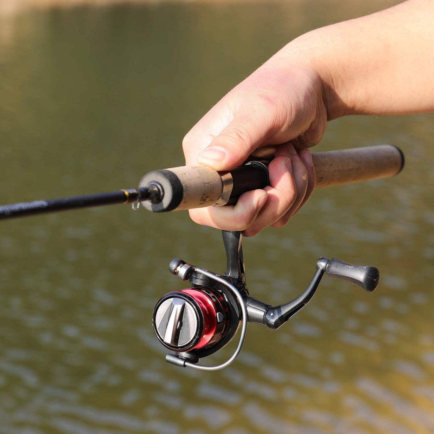 Fishing Rod and Reel Combos,Graphite Blank Rods,Stainless Steel Guides,2 Piece Spinning Rod Travel 500 Size Spinning Fishing Reel.