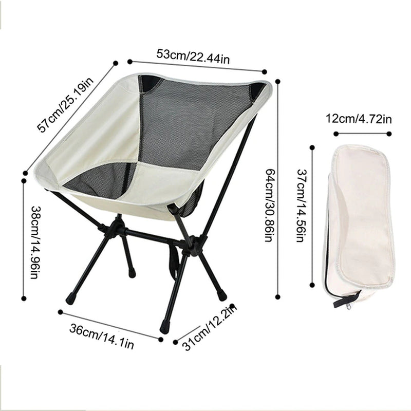 "Ultimate Outdoor Adventure Chair: Ultralight, Compact, and Strong - Perfect for Camping, Fishing, BBQ, Hiking, and Beach!"