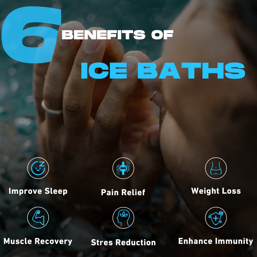 Ice Bath Tub for Athletes, Portable Ice Bath at Home, Inflatable Cold Plunge Tub for Adults, Large Ice Bathtub Outdoor, Recovery Cold Bath with Cover and Lid