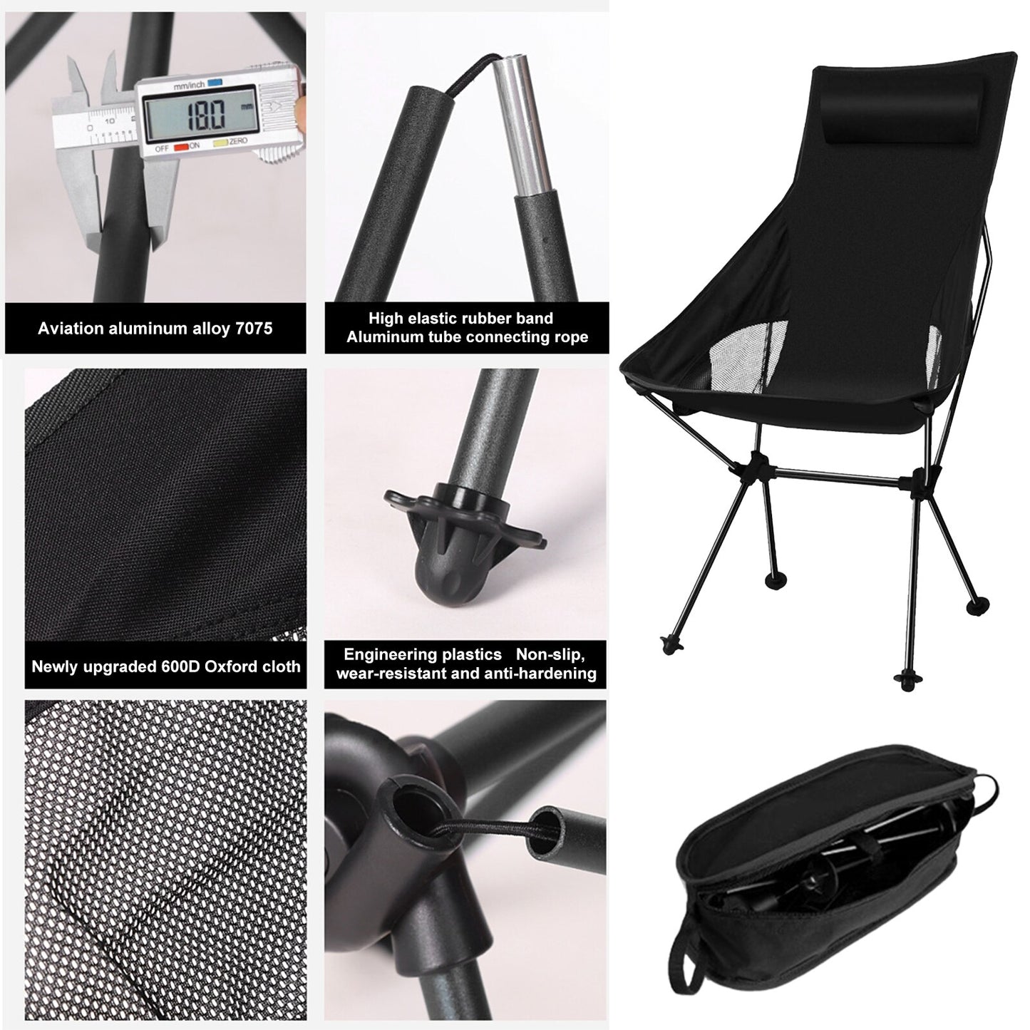 "Ultimate Outdoor Adventure Chair: Ultralight, Compact, and Strong - Perfect for Camping, Fishing, BBQ, Hiking, and Beach!"